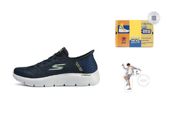 Кроссовки мужские Slip Ins с низким верхом, синие Skechers 216505-nvlm(s-box) | marine blue