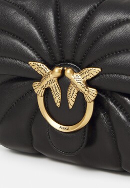 Сумка через плечо LOVE PUFF MINI Pinko, черный p6951h1dl-q11 | nero/antique gold