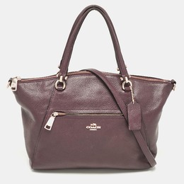 Coach Purple Pebbled Leather Prairie Satchel 1062169
