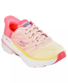 Женские слипоны: Max Cushioning Arch Fit — беговые кроссовки Adelphi от Finish Line Skechers, розовый 17954873 | peach
