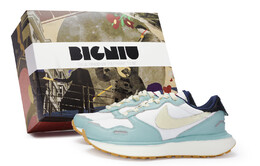 Кроссовки женские Phoenix Waffle Running Shoes Low-top Green, White, Yellow Nike fz3600-072(team80-女款心动回响s-box) | green, white, yellow