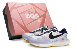 Кроссовки женские Phoenix Waffle Running Shoes Low-top White/Bright Concord/True Red/Black Nike fz3600-072(team80-女款公主日记s-box) | purple white black