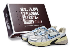 Кроссовки для бега V2K Run женские с низким верхом, серебристо-синие Nike fd0736-100(team80-女薄荷奶咖蓝sbox) | sea salt/silver metallic/blue agate