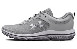 Кроссовки Charged Assert 10 для бега мужские низкие серые/белые Under Armour 3026175-102