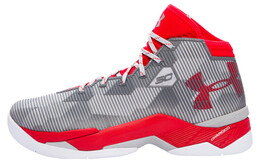 Баскетбольные кроссовки Curry 2.5 мужские высокие красные/серые Under Armour 1274425-600