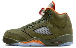 Jordan Кроссовки 5 Retro Olive 2024 GS 440888-308 | army olive/sun orange