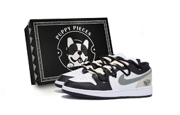 Air 1 Противоскользящие Износостойкие Низкие Винтажные Баскетбольные Кроссовки Мужские Черный Белый Серый Jordan 553558-131(team85-恶恶雷雨s-box-a) | black white gray