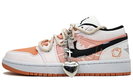 Jordan Детские баскетбольные кроссовки Air 1 Low с защитой от скольжения, износостойкие, цвет мандарин, оранжевый, для подростков dm8960-801(team400-定情信物gs款橙) | tangerine orange