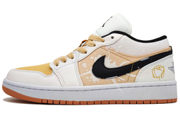 Детские баскетбольные кроссовки Air 1 Low с противоскользящей подошвой и износостойким верхом для подростков Jordan, желтый dm8960-801(team400-定情信物gs款黄简) | mango yellow