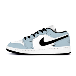Баскетбольные кроссовки Air 1 LOW с противоскользящим износостойким верхом для детей и подростков Jordan, синий 553560-131(team676-风铃季) | sky blue