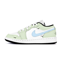 Баскетбольные кроссовки Air 1 LOW с противоскользящим износостойким верхом для детей и подростков Jordan, зеленый 553560-131(team676-历历万乡) | light green
