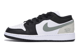 Air 1 Противоскользящие Износостойкие Низкие Винтажные Баскетбольные Кроссовки Мужские Черный Серый Цвет Jordan 553558-131(team85-恶作雷雨) | black gray