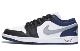 Баскетбольные кроссовки Air 1 с низкой амортизацией для детей и подростков Jordan, серый/синий 553560-141(team59-女款灰蓝) | gray blue