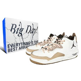 Баскетбольные кроссовки Courtside 23 с противоскользящей амортизацией и износостойкостью, среднего размера для детей и подростков Jordan, Caramel fq6861-121（team187-焦糖拿铁） | caramel