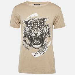 Balmain: Бежевая футболка 