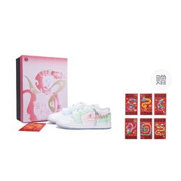 Низкие детские баскетбольные кроссовки Low SE для подростков Jordan, розовый/зеленый hj3481-491(team柒-aj1粉蛇） | pink green