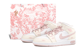 Баскетбольные кроссовки Air 1 с амортизацией, износостойкие, среднего размера для детей и подростков Jordan, розовый fd8780-601(team27-女款粉黛心语s-box) | pink