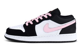 Детские баскетбольные кроссовки AJ1 Low Top для подростков Jordan, черный hf3188-106（team989-蜜糖黑莓） | black