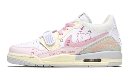 Jordan Детские баскетбольные кроссовки Legacy 312 Low с низким верхом, розовые, белые, для подростков hj3483-101(team853-青少年熊仔) | teddy bear