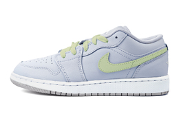 Баскетбольные кроссовки Air 1 с противоскользящей амортизацией и низким верхом для детей и подростков Jordan, желтый/зеленый fv8486-400(team773-绿光） | yellow green