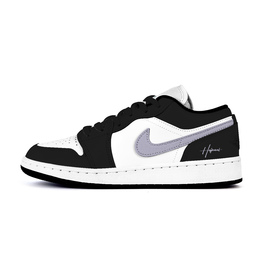 Баскетбольные кроссовки Air 1 LOW с низким верхом, устойчивые к истиранию и подросткам Jordan, черный 553560-131(team189-罗暮) | black