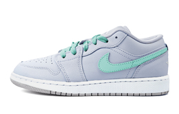 Детские баскетбольные кроссовки Air 1 с износостойкой амортизацией и низким верхом для подростков Jordan, синий fv8486-400(team773-抹茶） | lake blue