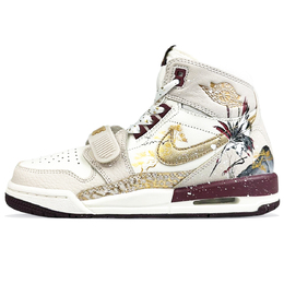 Детские баскетбольные кроссовки Legacy 312 с противоскользящим износостойким верхом и высоким голенищем для подростков Jordan, экрю ib4914-161(team40-闲云野鹤) | ecru