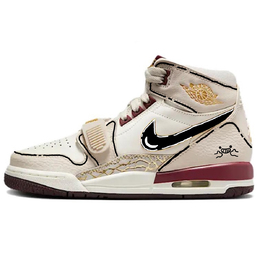 Детские баскетбольные кроссовки Legacy 312 с противоскользящим износостойким верхом и высоким голенищем для подростков Jordan, бежевый ib4914-161(team667-gs款点赞) | beige