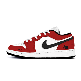 Баскетбольные кроссовки Air 1 Durable Cushioning Low для детей и подростков Jordan, красный 553560-131(team676-春日桃青) | red