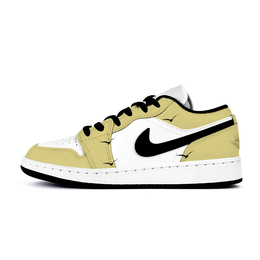 Баскетбольные кроссовки Air 1 LOW с противоскользящим износостойким верхом для детей и подростков Jordan, желтый 553560-131(team676-风止蝉鸣) | yellow