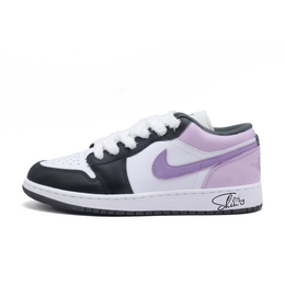 Jordan Баскетбольные кроссовки Air 1 Taro Sweetheart Low Top для детей, черные, для подростков 553560-152（team1039-香芋甜心） | purple