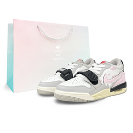 Детские баскетбольные кроссовки Legacy 312 с низким верхом для подростков Jordan, белый/розовый/серый cd9054-101(team401-草莓牛奶sbox) | white pink gray