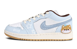 Детские баскетбольные кроссовки Air 1 Low Top для подростков Jordan, синий fb2216-200（team989-柴犬的aa） | light blue