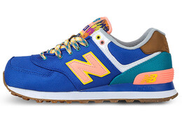 Кроссовки женские NB 574 с низким верхом, синие/коричневые New Balance wl574exa