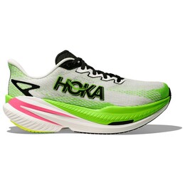 Женские кроссовки Mach x 3 Hoka, мультиколор 123-2134 | white / neon lime