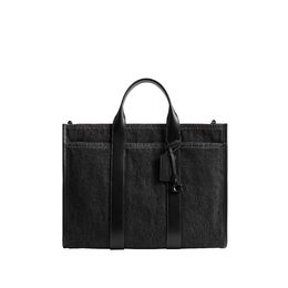 Сумка-тоут Coach Wesley Tote In Denim, цвет Washed Black 10014350 | washed black