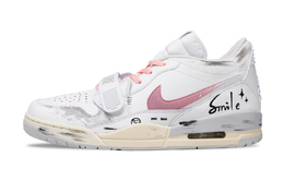 Jordan Легаси 312 Смайл противоскользящие износостойкие низкие винтажные баскетбольные кроссовки мужские белый - белый, цвет White hj9199-111(team348-smile) | white