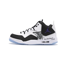 Jordan Кроссовки баскетбольные низкие Courtside 23 антискользящие износостойкие винтажные мужские черно-белые, цвет Black White ar1000-104(team502-投篮) | black white