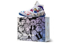 Anta Кроссовки баскетбольные KT6 KT с амортизацией, противоскользящие и износостойкие, высокие, бело-сине-красные, когтистая коробка 112211108-2(s-box)