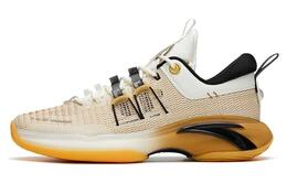 Anta ZUP1 технология азота амортизация противоскольжение и износостойкость низкие баскетбольные кроссовки коричневый белый флаер 112321105-4