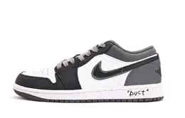 Jordan Эйр 1 устойчивые к истиранию кроссовки унисекс серо-белые, цвет Gray White 553558-152(team拾伍-男女款灰三) | gray white