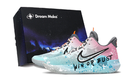 Nike Кроссовки баскетбольные KD Trey 5 IX Observer-Black Box с противоскользящей подошвой и износостойкой конструкцией, унисекс, розово-голубые, цвет Pink Blue cw3402-011（team683-观察者黑礼盒） | pink blue