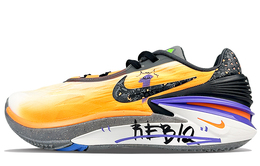 Nike Эйр Зум Джи Ти Кат 2 амортизирующие противоскользящие и износостойкие низкие баскетбольные кроссовки унисекс фиолетово-оранжевые белые, цвет White fn8890-101(team40-文班亚马一号涂鸦) | white