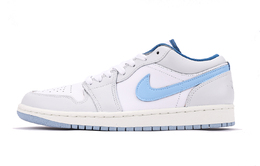 Jordan Эйр 1 Каштан Противоскользящие Амортизирующие Низкие Винтажные Баскетбольные Кроссовки Мужские Бело-Синие Серо-Голубые, цвет Gray Blue fn5214-141(team15-男款白蓝) | gray blue