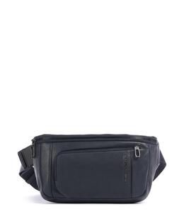 S134 поясная сумка из зернистой коровьей кожи Piquadro, синий ca2174s134-blu | navy