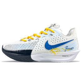 Nike Кроссовки баскетбольные Air Zoom G.T. Cut 3 EP с амортизацией и отскоком низкие унисекс бело-голубые, цвет White Blue dv2918-102(team40-勇往直前) | white blue