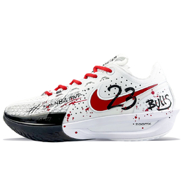 Nike Эйр Зум Джи Ти Кат 3 Износостойкие низкие баскетбольные кроссовки унисекс красно-черные азиатская версия белые, цвет White dv2918-102(team373-辉煌时代红黑) | white