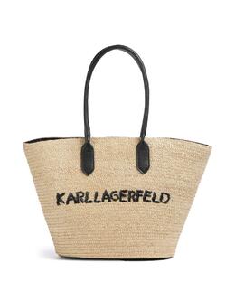 K/Essential большая сумка для покупок из рафии Karl Lagerfeld, мультиколор a2w46052-106 | natur/schwarz