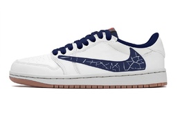 Jordan Винтажные баскетбольные кроссовки Air 1 унисекс низкие сине-белые, цвет White Blue dz4137-700(team1036-白兰闪电) | white blue
