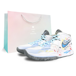 Nike Кроссовки баскетбольные Kyrie 8 Infinity унисекс мидтоп сине-белые, цвет White dc9134-102(team401-直线狙击sbox） | white